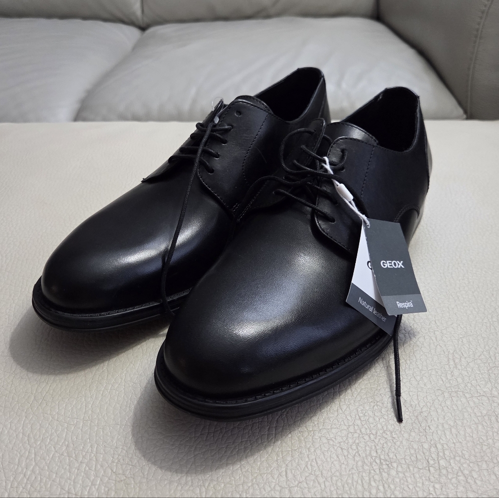 NWT - Geox Men's Barberigo Leather Dress Shoes - EU 46/US 12.5